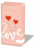 Taschentücher - Love Balloons Pale Rose