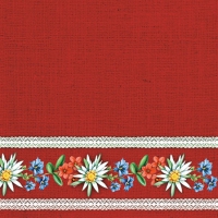 Servietten 25x25 cm - Bavarian Flowers Red