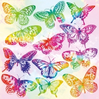 Servietten 33x33 cm - Aquarell Butterflies Mix