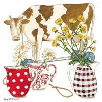Servietten 33x33 cm - Cow