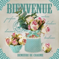 Servietten 33x33 cm - Bienvenue