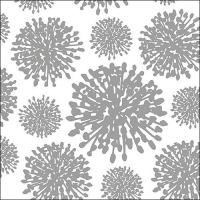Servietten 33x33 cm - Wish Flower Silver