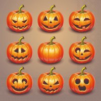 Servietten 33x33 cm - Halloween Pumpkins