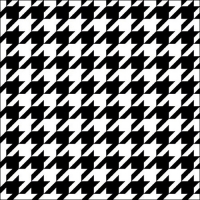 Servietten 33x33 cm - Pied-de-Poule Black/White