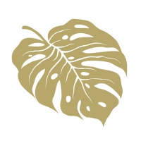 Servietten 33x33 cm - Monstera Gold