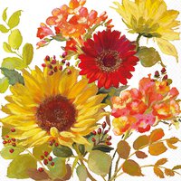 Servietten 33x33 cm - Sunny Flowers Cream