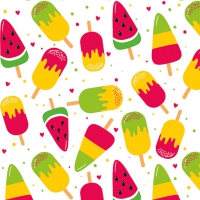 Servietten 33x33 cm - Popsicles