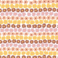 Servietten 33x33 cm - Happy Flowers Brown