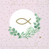 Servietten 33x33 cm - Communion Branch Lilac