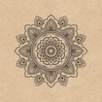 Servietten 33x33 cm - Recycled Mandala Nature