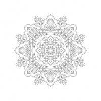 Servietten 33x33 cm - Mandala Silver