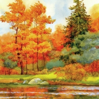 Servietten 33x33 cm - Forest Lake