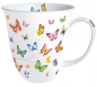 Porzellan-Tasse - Colourful Butterflies