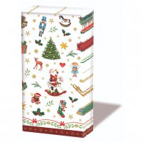 Taschentücher - Ornaments All Over Red