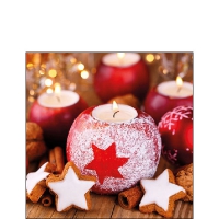 Servietten 25x25 cm - Star On Candle