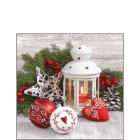 Servietten 25x25 cm - White Lantern