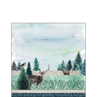 Servietten 25x25 cm - Deer Winterscene