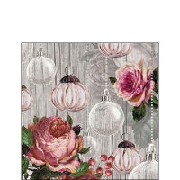 Servietten 25x25 cm - Roses And Baubles