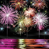 Servietten 33x33 cm - Firework