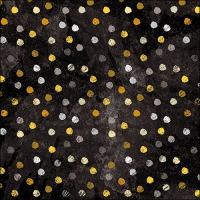 Servietten 33x33 cm - Swirling Dots Black