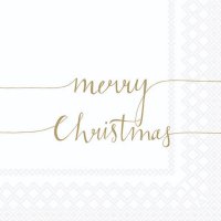 Servietten 33x33 cm - Christmas Note Pos. Gold