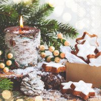 Servietten 33x33 cm - Birchwooden Candle