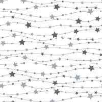 Servietten 33x33 cm - Starline Silver