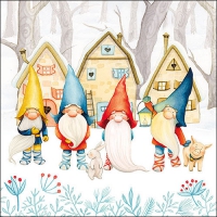 Servietten 33x33 cm - Gnomes