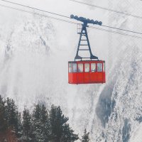 Servietten 33x33 cm - Ski Gondola