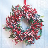Servietten 33x33 cm - Frozen Wreath