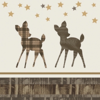 Servietten 33x33 cm - Wooden Deer