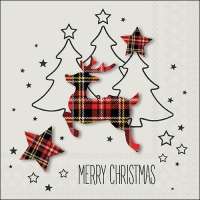 Servietten 33x33 cm - Scottish Deer