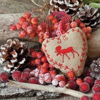 Servietten 33x33 cm - Winter Scene