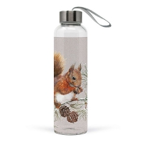 Glasflasche - Squirrel In Winter
