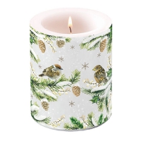 Dekorkerze - Sparrows In Snow