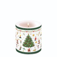 Dekorkerze klein - Christmas Evergreen White