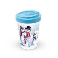 Bamboo mug To-Go - Snowman With Hat
