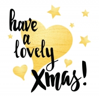 Servietten 33x33 cm - Lovely Xmas