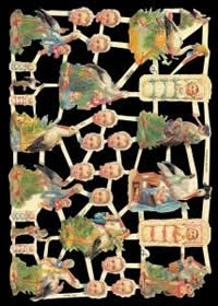 Glanzbilder - Babys und Störche