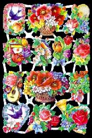 Glanzbilder - Blumen 50er Jahre