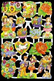 Glanzbilder - Blumen 50er Jahre