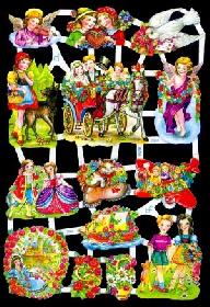 Glanzbilder - Blumen 50er Jahre