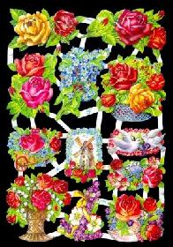 Glanzbilder - Blumen 50er Jahre