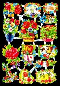 Glanzbilder - Blumen 50er Jahre