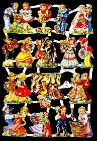 Glanzbilder - kleine Kinder  50er Jahre