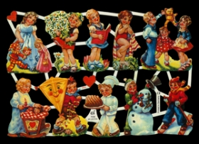 Glanzbilder - Kinder mit Drachen