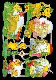 Glanzbilder - Katzen  50er Jahre