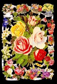 Glanzbilder - Rosenstrauß