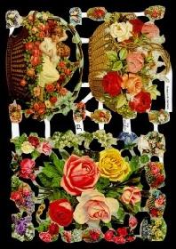 Glanzbilder - Blumenkorb-und Strauß