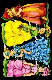 Glanzbilder - 4 Blumenkinder Glanzbilder - 4 Blumenkinder